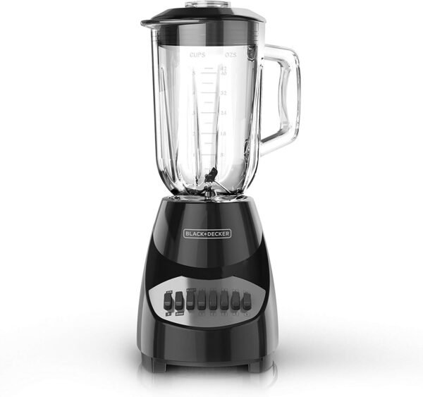 BLACK+DECKER 10-Speed Countertop Blender, BL2010BG, 6-Cup Glass Jar, Dishwasher-Safe, Stainless Steel Blade, Suction Feet - Image 2