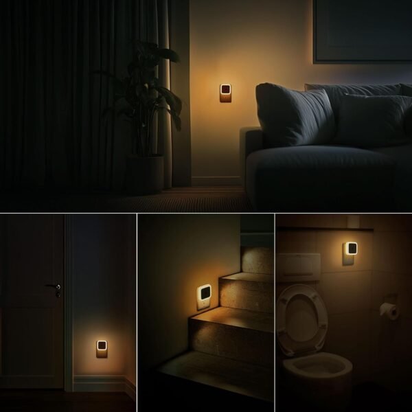 Sujeet Night Light, Night Lights Plug into Wall 4-Pack, Nightlight Plug in Night Light, Dusk to Dawn Night Lamp Led Night Light for Bedroom, Bathroom, Hallway Warm White - Image 5