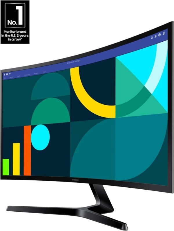 SAMSUNG 27" Essential S3 (S36GD) Series FHD 1800R Curved Computer Monitor, 100Hz, Game Mode, Advanced Eye Comfort, HDMI and D-sub Ports, LS27D366GANXZA, 2024 - Image 2