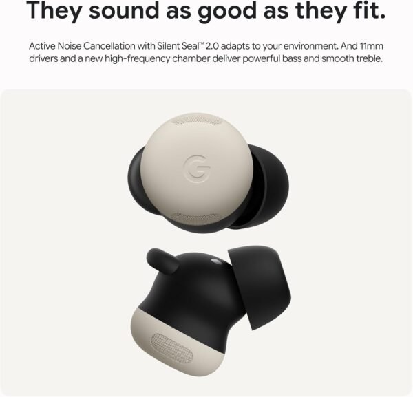 Google Pixel Buds Pro 2 - Wireless Earbuds with Active Noise Cancellation – Bluetooth Headphones - Hazel - Image 3